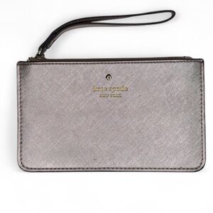 SOLD spade metallic wristlet leather wallet rose gold and gold